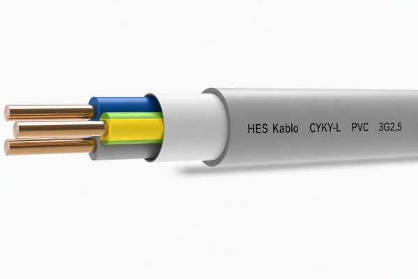HES KABLO Installationskabel let, 3G2,5 mm2 grå PVC 300/500V ring 50 meter, kabeldiameter 7,7 mm - (50 meter)