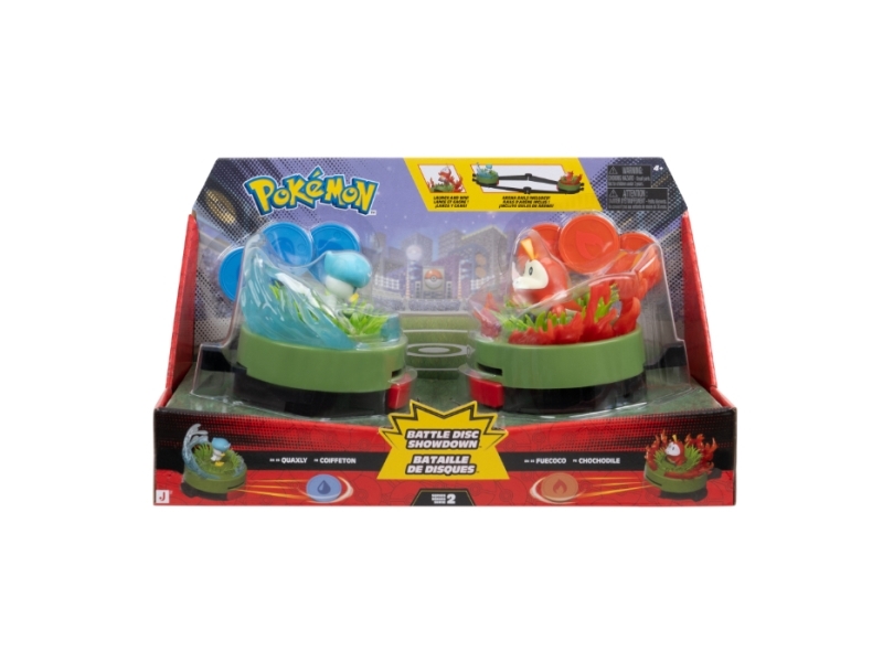 Pokémon Battle Disc Showdown - Quaxly vs. Fuecoco Figur - GEEKD.dk