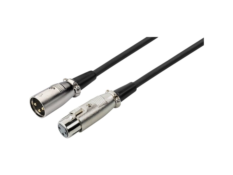 Monacor MEC-100/SW XLR Kabel [1x XLR-stik - 1x XLR-tilslutning] 1 m Sort