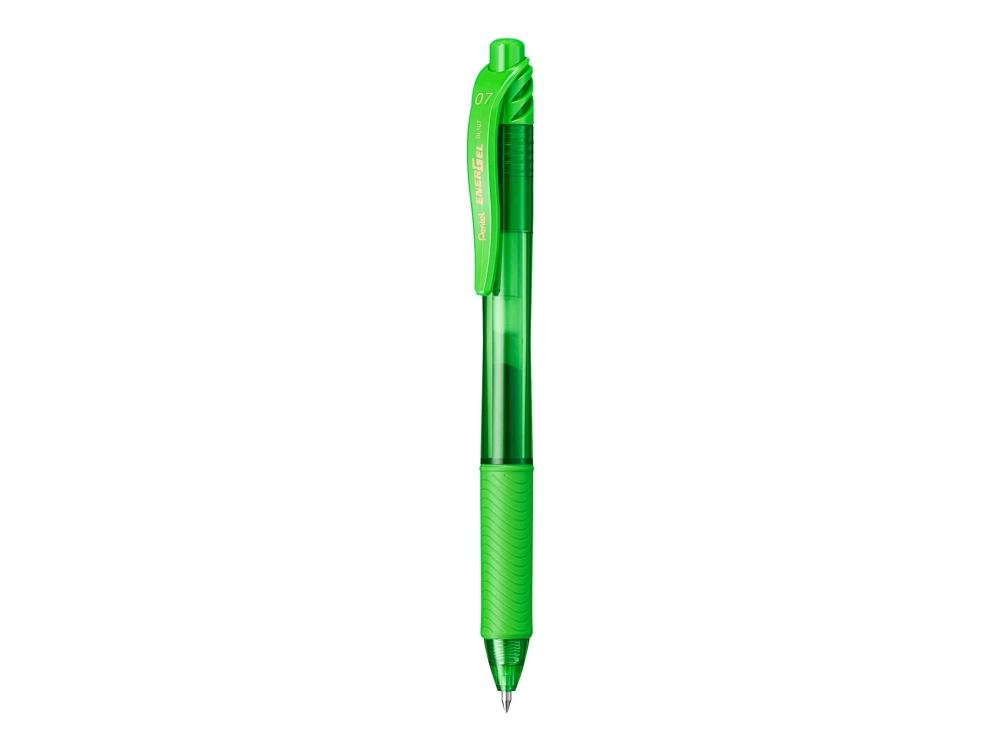 Pentel EnerGel X, Optrækkelig kuglepen der kan fastgøres, Lime, Lime, Plast, 0,7 mm, Ambidextrous