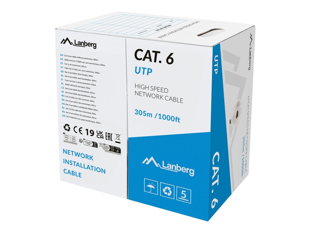 Lan-Kabel Utp Kat. 6, 305 M, Drut Lcu6l-11Cu-0305-