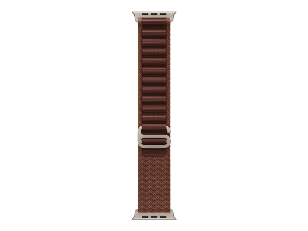 Apple 49 Mm Alpine Loop Burgunder – Small – Titan Natur, Band, Smartwatch, Burgund, Apple, Watch 49 Mm, Recyceltes Polyester, Recycled Spandex, Titan