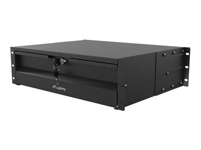 Lanberg - Rackskuff - 483 x 360 mm - RAL 9004, svart - 3U - 19