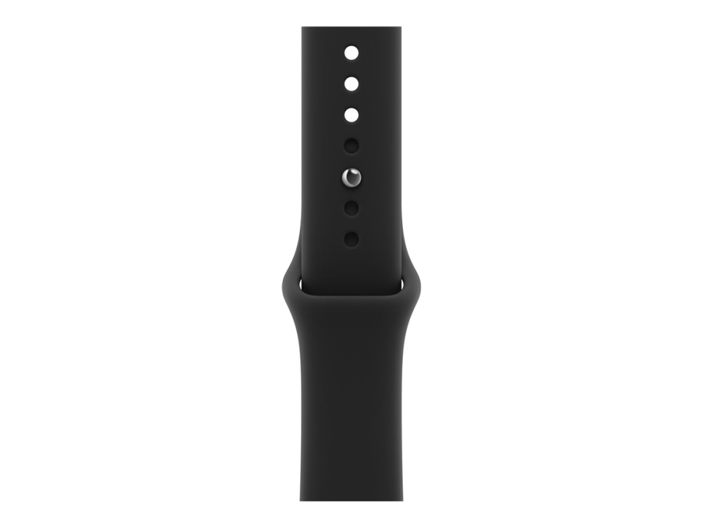 Apple 46 Mm Sportarmband Schwarz - M/L, Band, Smartwatch, Schwarz, Apple, Watch 44Mm / 45Mm / 46Mm / 49Mm, Gummi