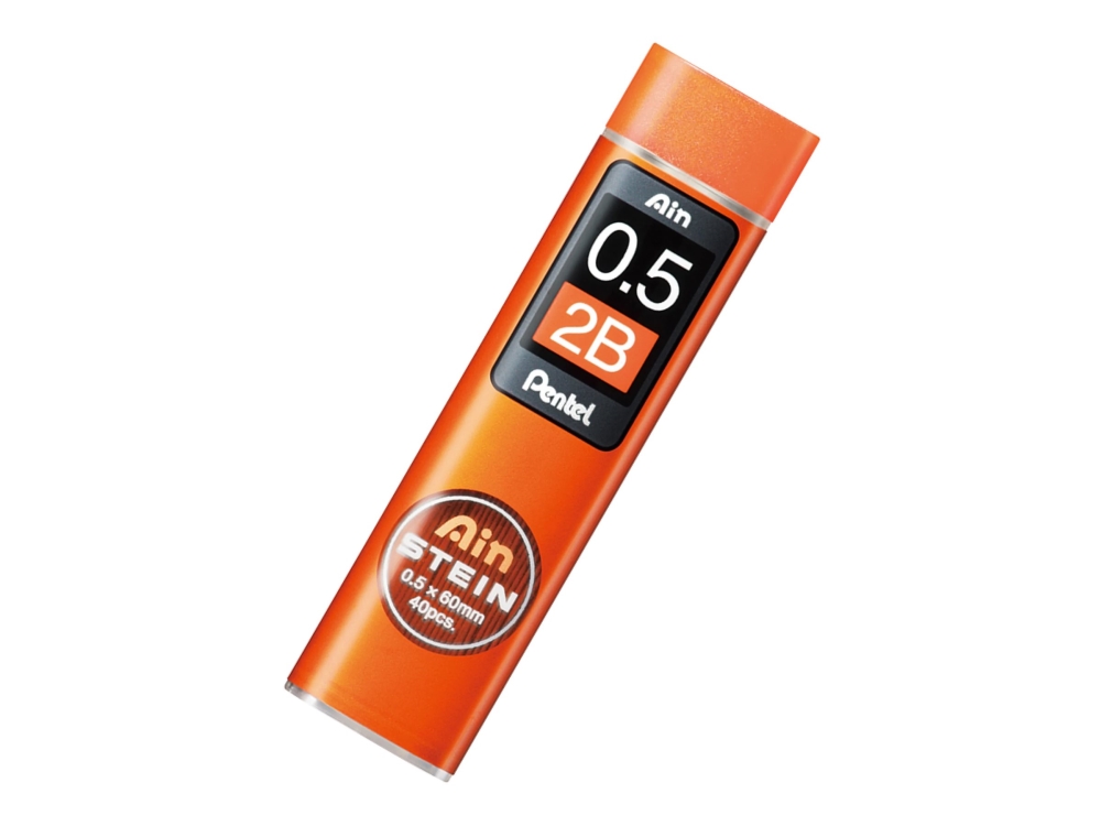 Stifter, Pentel Ain Stein High Polymer, 2B, 0,5 mm, 40 miner