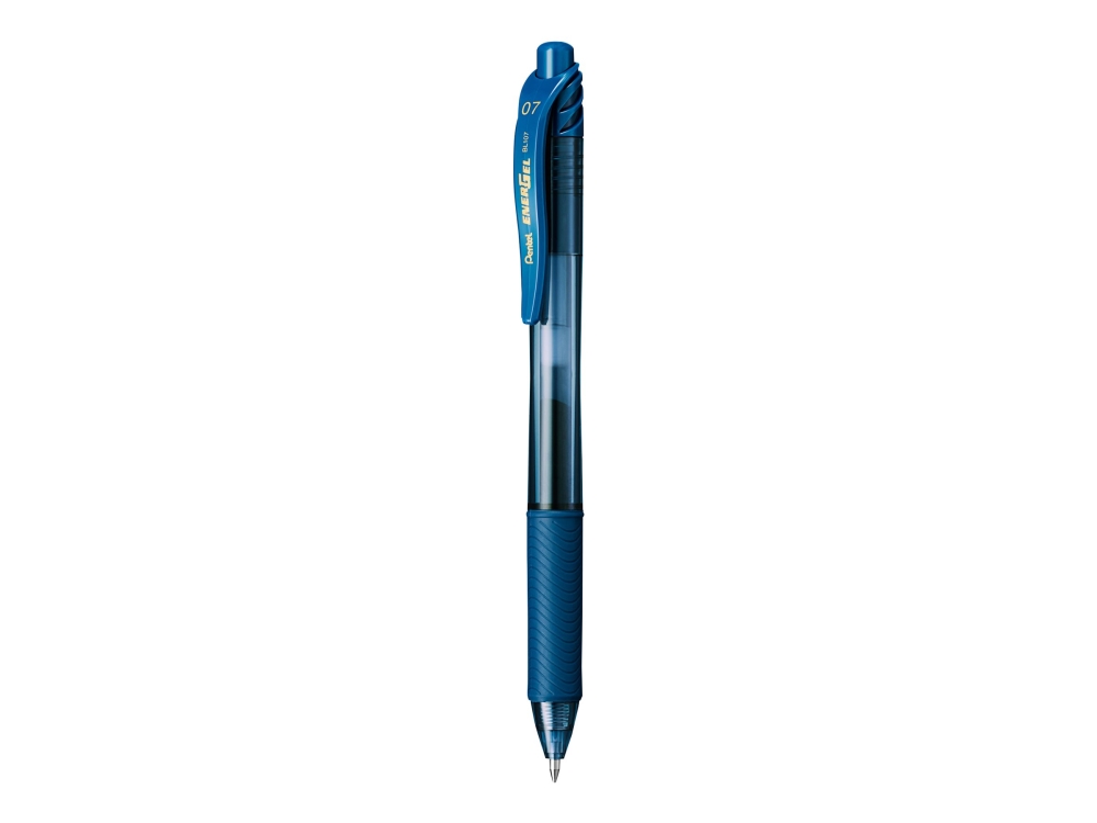 Pentel EnerGel X, Optrækkelig kuglepen der kan fastgøres, Marineblå, Marineblå, Plast, 0,7 mm, Ambidextrous