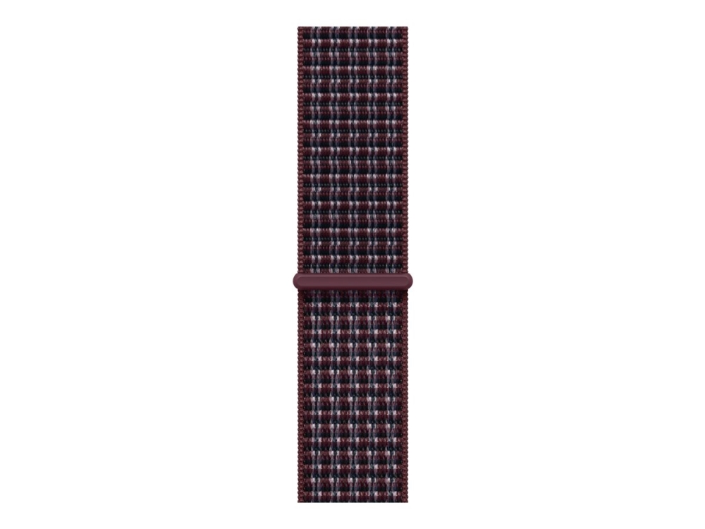 Apple 46 Mm Sport Loop Burgunder Kariert, Band, Smartwatch, Burgund, Apple, Watch 44Mm / 45Mm / 46Mm / 49Mm, Polyester, Nylon, Spandex