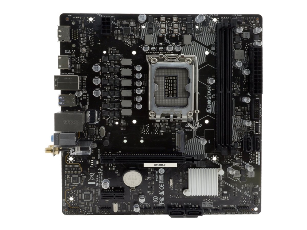 Biostar H610mt-E, Intel, Lga 1700, Intel Celeron , Intel Core I3 Der 12. Generation, Intel Core I3 Der 13. Generation, Intel Core I5 Der 12. Generat