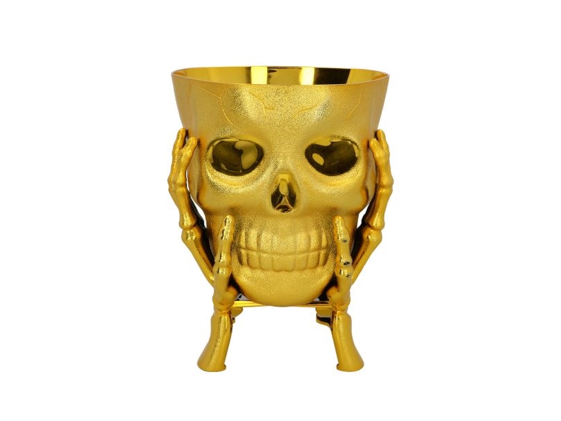 Guld kranie skål
