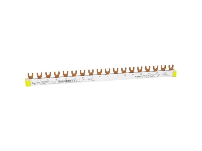 Schleifschiene 3P, 18 Module, 63 A, L1-L2-L3