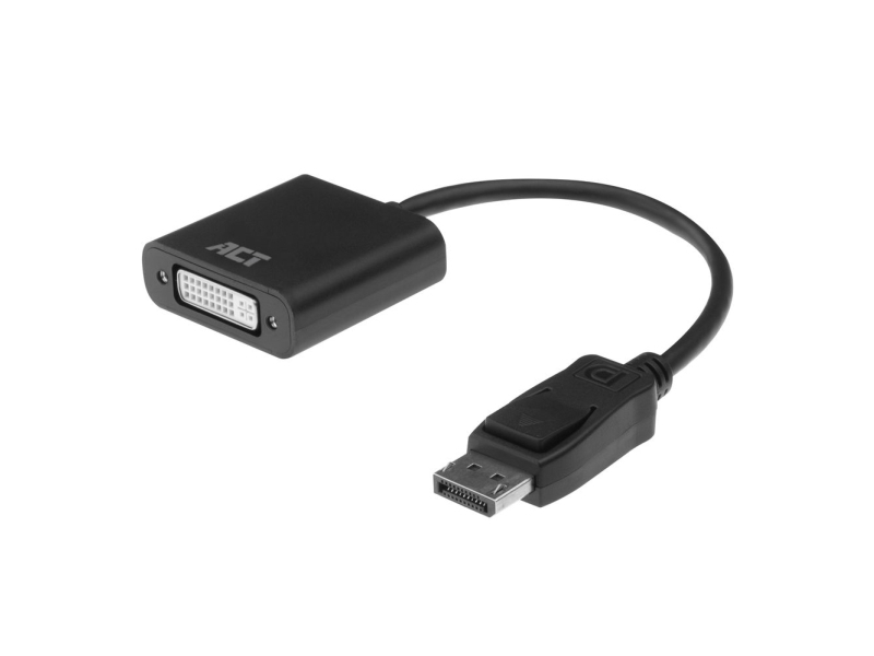 Act Ac7510 Video Kabel Adapter 0,15 M Displayport Dvi-D Zwart