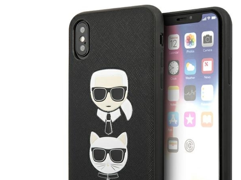 Karl Lagerfeld Case Für Iphone X / Xs Klhcpxsakickcbk - Schwarz