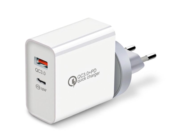 USB 3.0 QC + USB-C PD netværksoplader MT008 Montis 6477113 MT008