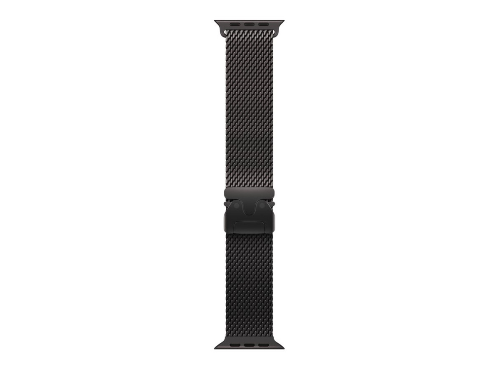 Apple 49 Mm Milanaise Armband Titan Schwarz – L, Band, Smartwatch, Schwarz, Apple, Watch 44Mm/45Mm/46Mm/49Mm, Titan