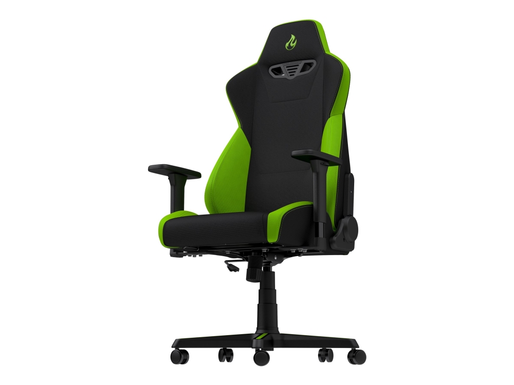 Nitro Concepts S300 - Stol - armstøtter - T-formet - drejeled - nylon, polyurethan, tekstil, stål, koldskum - sort, atomgrøn