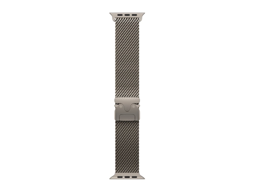 Apple 49 Mm Milanaise Armband Titan Natur – L, Band, Smartwatch, Titan, Apple, Watch 44Mm, 45Mm, 46Mm, 49Mm, Titan