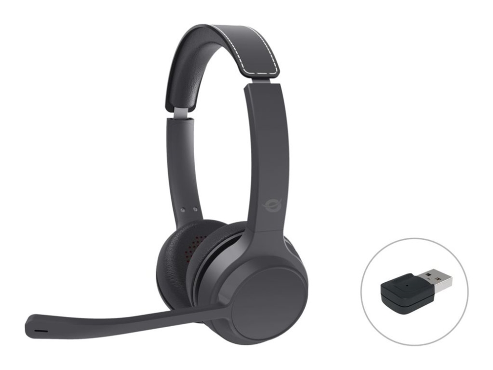Conceptronic Polona04ba Bluetooth-Stereo-Headset Und Usb-Audio-Adapter, Verkabelt & Kabellos, Anrufe/Musik, 173 G, Kopfhörer, Schwarz