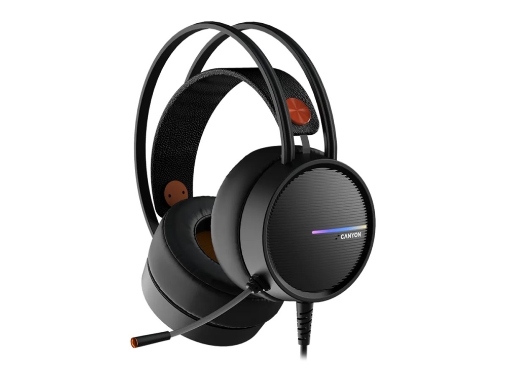 Canyon Gaming Headset Gh-8A 2X3.5Mm"Interceptor" Led Black Retail