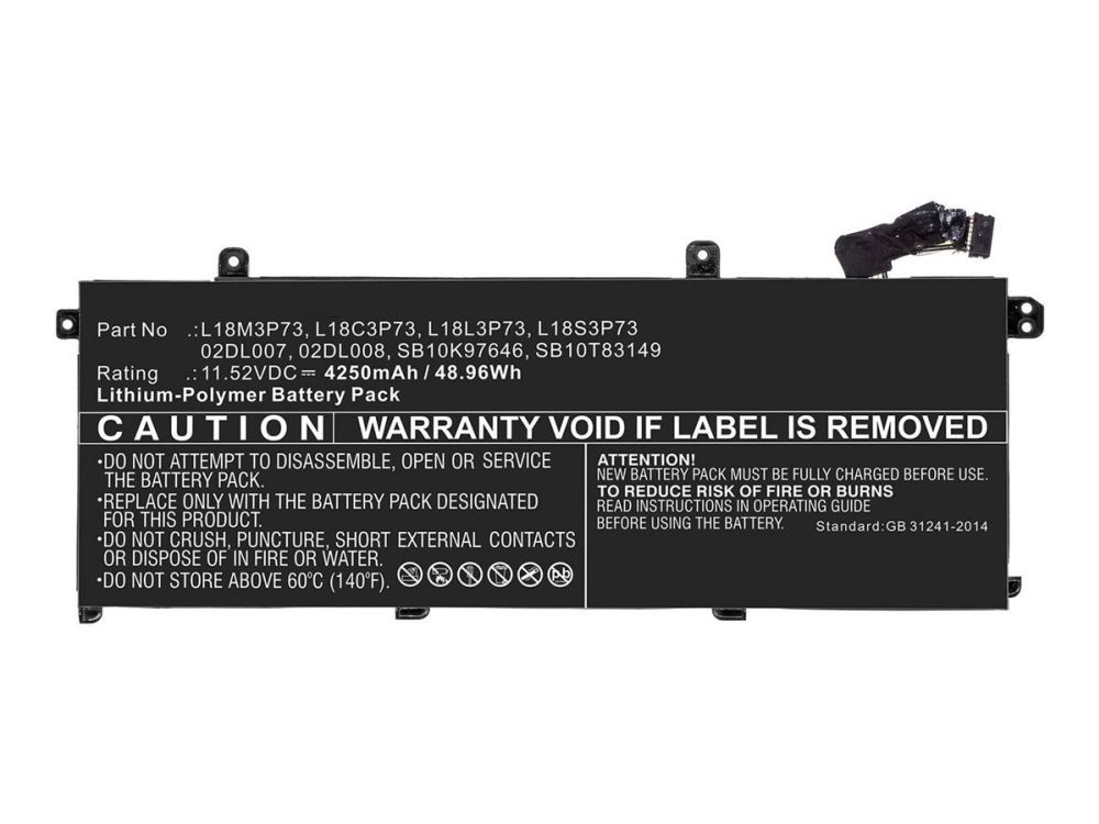 Coreparts Mbxle-Ba0257, Batterie, Lenovo, Lenovo Notebook, Laptop Thinkpad P43s, Thinkpad P43s-20Rh001fge, Thinkpad P43s-20Rha001cd,...