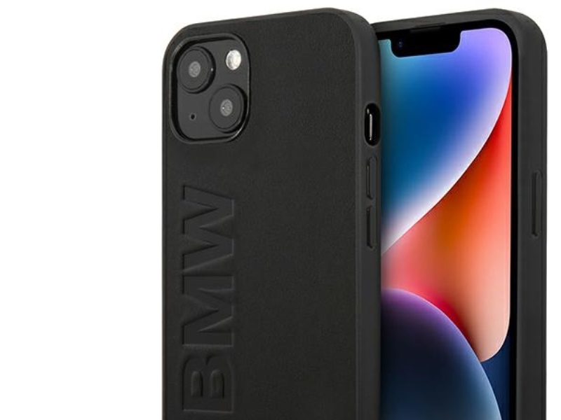 Dėklas Bmw Bmhcp14msllbk Apple Iphone 14 Plus / 15 Plus 6,7′′ Juodos Spalvos Leather Stamp