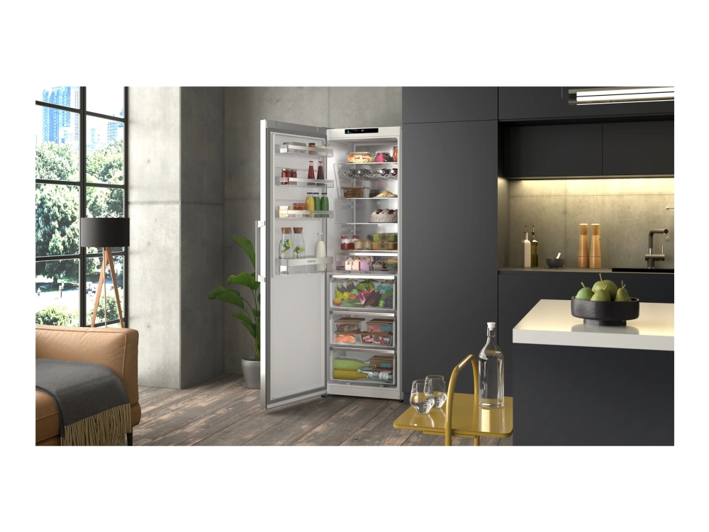 Siemens iQ300 KS36NVICG - Køleskab - Wi-Fi - bredde: 59.5 cm - dybde: 66.3 cm - højde: 186.2 cm - 402 liter - Klasse C - rustfrit stål