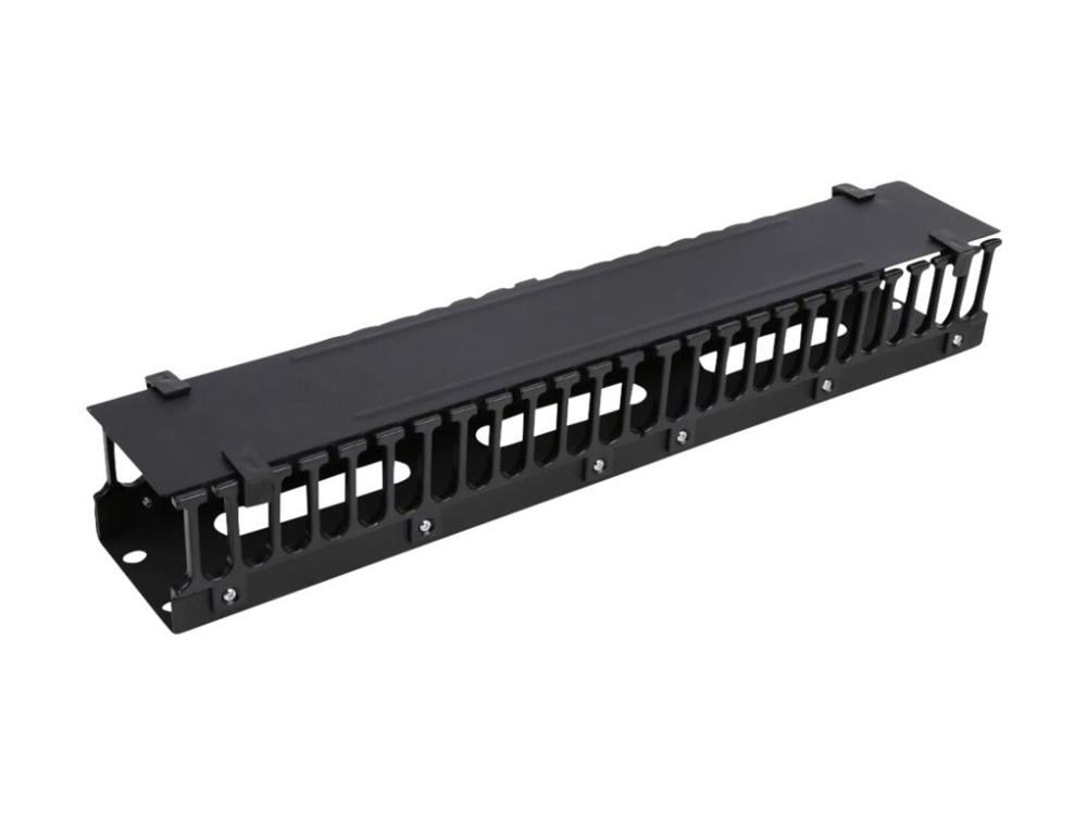 Deltaco 19-20 - Kabelstyringsstang - Stativmonterbar - Sort - 2U - 19"