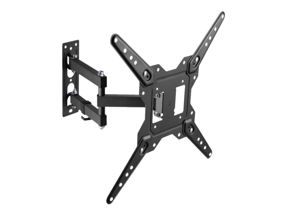 SBOX LCD-443 - Monteringssæt (vægmontering) - universal- og fuld bevægelse - for LCD TV - stål - sort - skærmstørrelse: 23-55