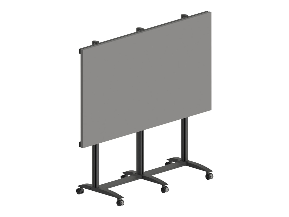 Edbak Trv400.006 - Vogn Med Hjul - For Fladt Panel - Videokonferencevogn - Aluminium - Sort - Skærmstørrelse: 100"-136" - Gulvstående