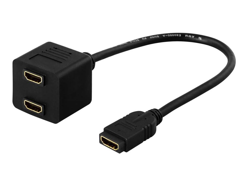 Deltaco Hdmi-13 - Hdmi Adapter - Hdmi Hun Til Hdmi Hun - 10 Cm