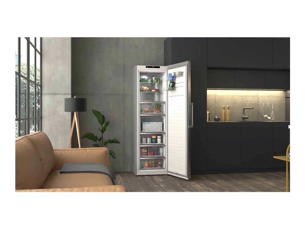 Siemens iQ300 GS36NVICG - Fryser - stående - Wi-Fi - bredde: 59.5 cm - dybde: 72.5 cm - højde: 186.2 cm - 333 liter - Klasse C - rustfrit stål