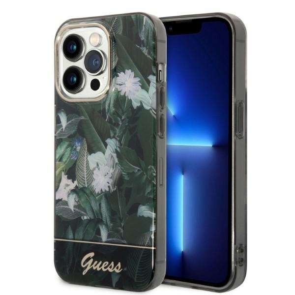 Guess Guhcp14lhgjgha Iphone 14 Pro 6.1 Žalias/Žalias Deklas Jungle Kollektion