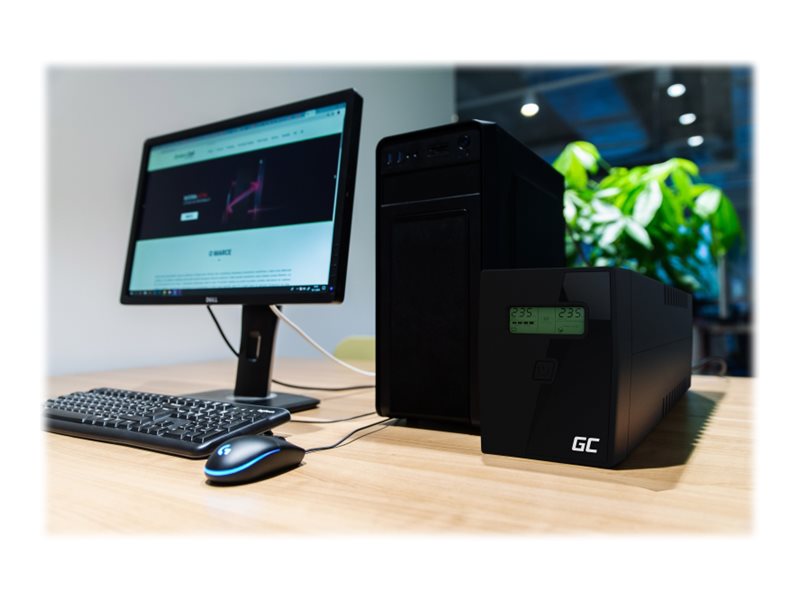 Green Cell Green Cell Green Cell Ups Unterbrechungsfreie Stromversorgung 600Va 360W Mit Lcd-Display