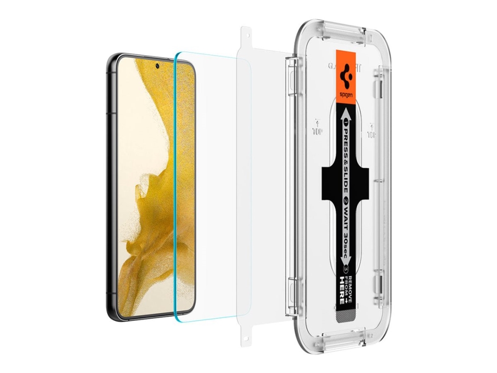 Spigen Samsung Galaxy S22 Displayschutzfolie Aus Gehärtetem Glas „Ez Fit“, 2Er-Pack 8809811857399 - Image 6