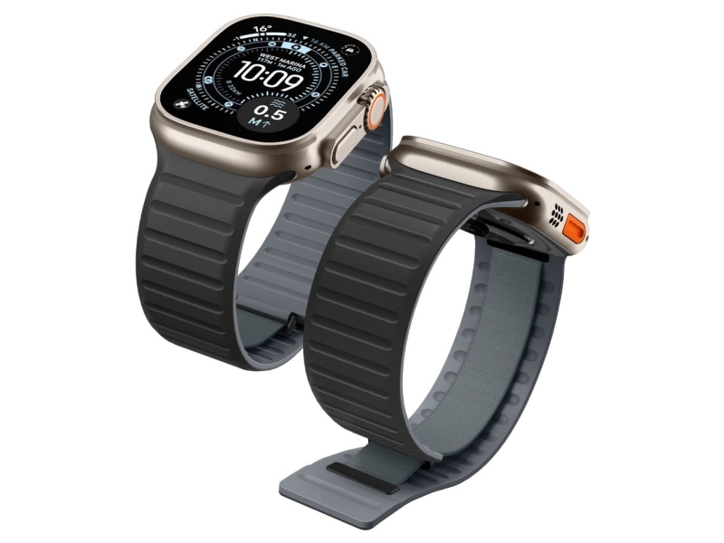 Spigen Athlex Air M Strap For Apple Watch 44 / 45 / 46 / 49 Mm - Black And Gray