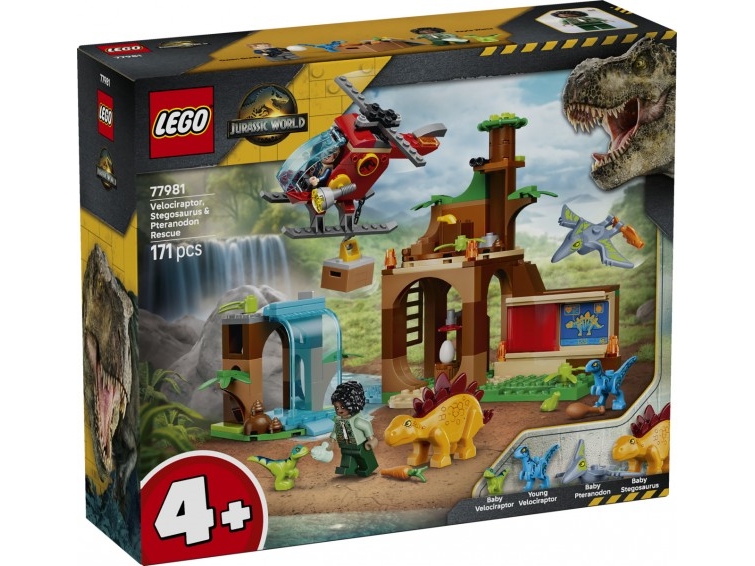 Lego Jurassic World – Redningscenter For Unge Velociraptorer, Stegosaurer Og Pteranodoner