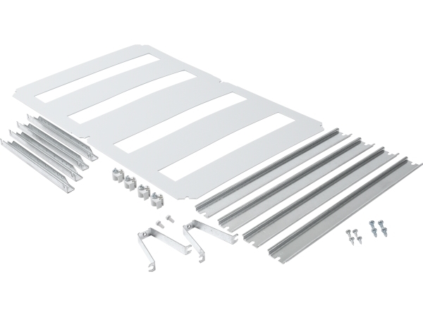 ENSTO Vægskab dinskinneindsats profilhøjde 32,5 mm 4 x 17 modul DIN-indsats for 400 x 600 mm kapsling komplet