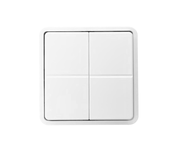 Tråd- og batteriløst 4-tryk til ABB-free@home, passer i Fuga og opgraderer din eksisterende installation til en smart bolig.