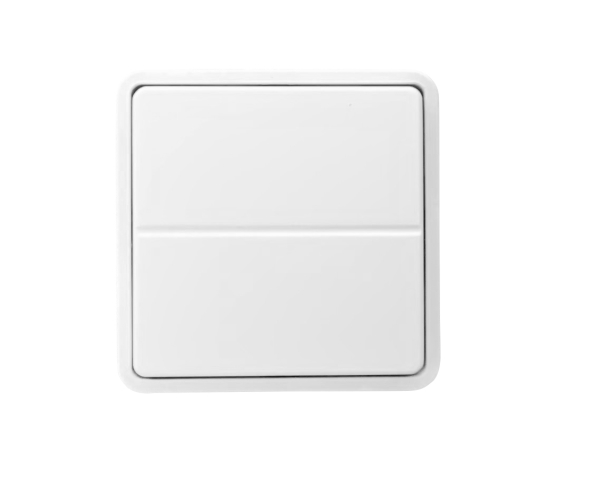 Tråd- og batteriløst 2-tryk til ABB-free@home, passer i Fuga og opgraderer din eksisterende installation til en smart bolig.