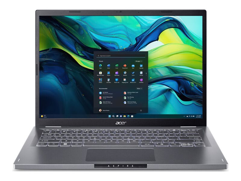 Acer Aspire 14 A14-51M - Intel Core 5 - 120U / op til 5 GHz - Win 11 Home - Intel Graphics - 8 GB RAM - 512 GB SSD - 14 1920 x 1200 - Wi-Fi 6E - stålgrå - kbd: Nordisk
