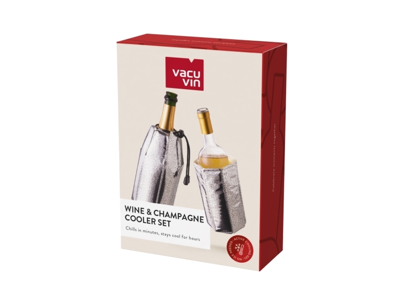 VACUVIN Wine & Champagne køler, Silver sæt af 2 stk. VACU VIN®