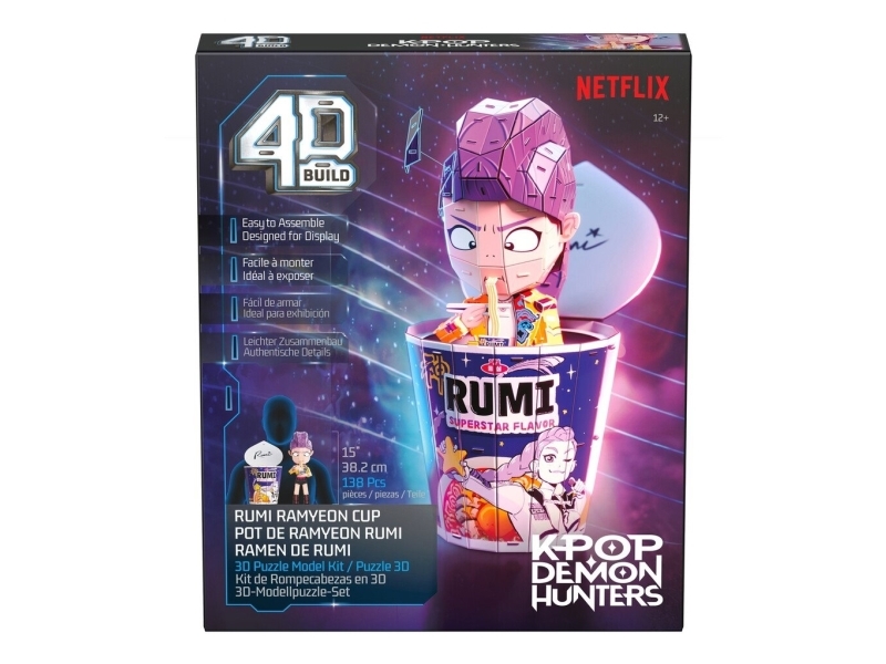 4D Build , Kpop Demon Hunters Rumi In Ramyeon Cup 3D Puzzle, Removeable Rumi Figure, Kpop Demon Hunters Collectible Model Kit, Desk Décor &Amp Displa