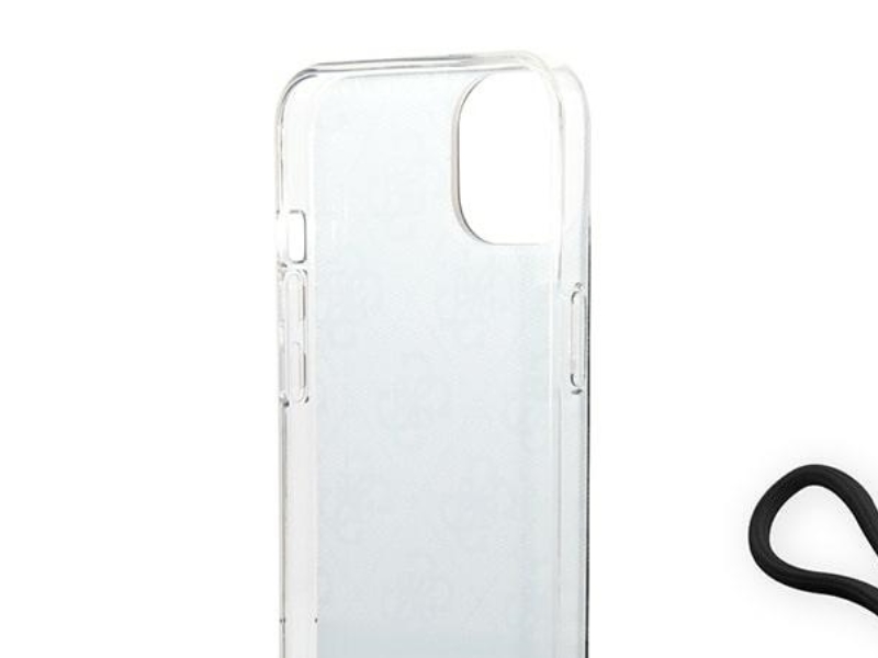Etui Guess Guohcp14mh4stk Iphone 14 Plus 6.7 Zoll Schwarz / Schwarzes Hartschalenetui 4G Print Strap