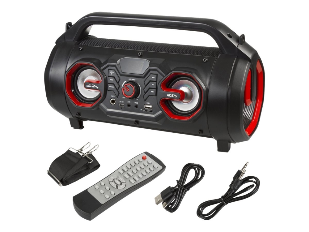 Audiocore Bazooka Ac875 - Boombox-Højttaler - Til Transportabel Brug - Trådløs - Bluetooth - 30 Watt