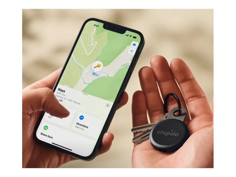 Chipolo LOOP - Anti-tab Bluetooth-tag for mobiltelefon - genopladelig - brunsort
