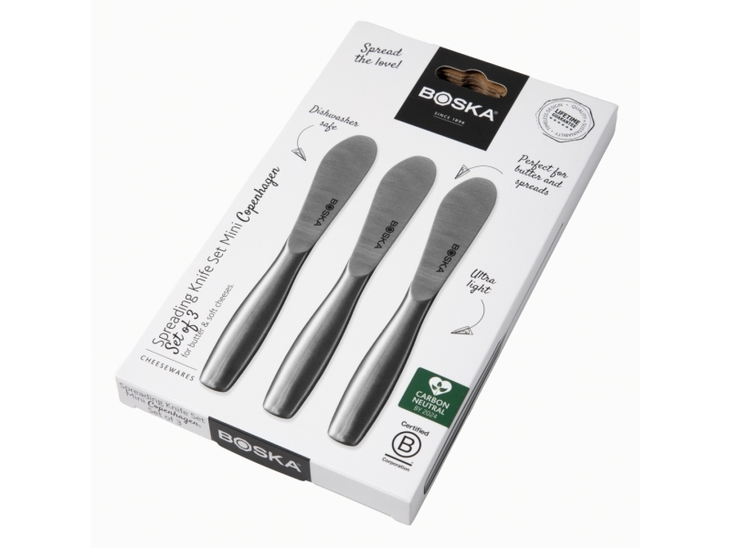 BOSKA Mini COPENHAGEN smørknive i rustfrit stål, 3 stk.
