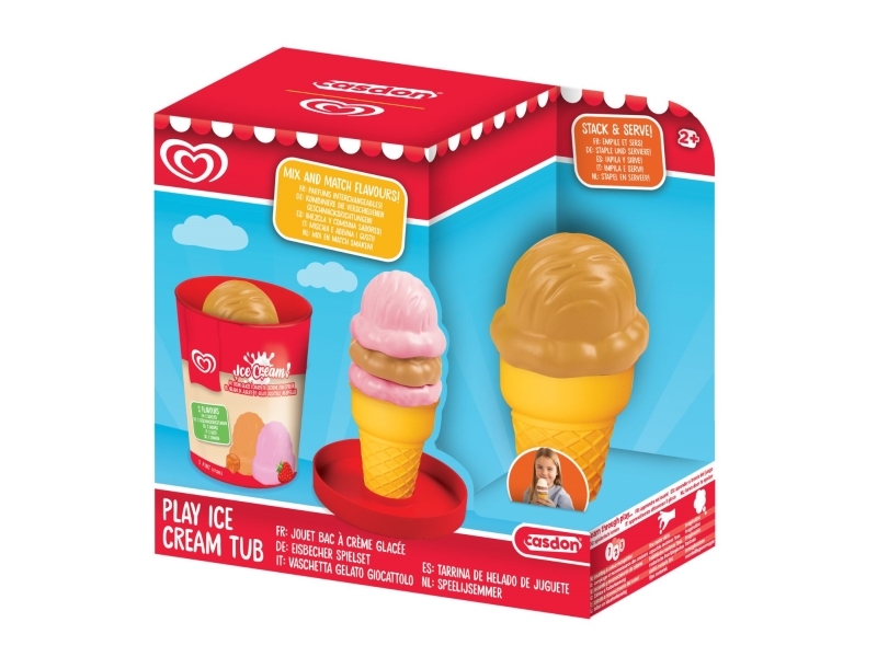 Casdon Mehrfarbig Ola Eiscreme-Eimer - Erdbeere Und Karamell - Image 2
