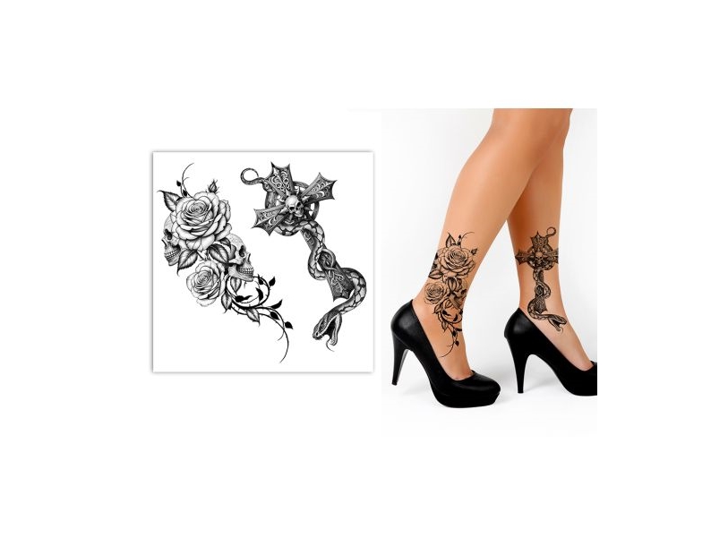 Skelet Og Kors Tatoveringer