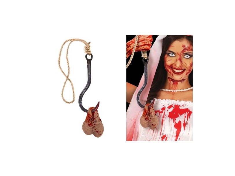 Blutiger Haken Mit Hoden