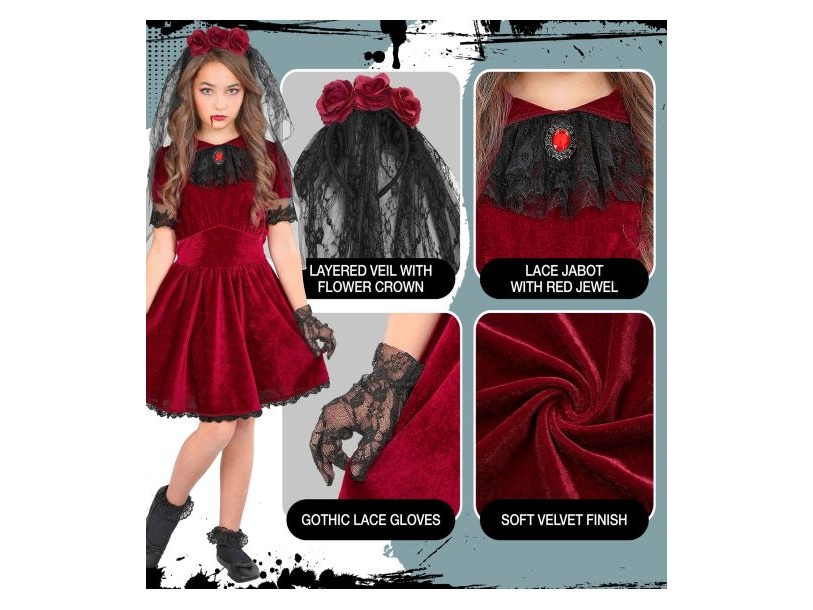 Widmann gotisk vampyrbrudekostume