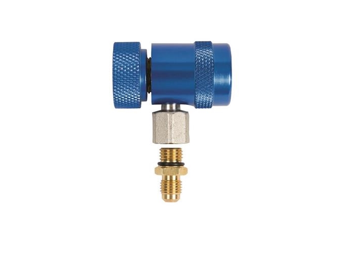Refco RC-1234yf-B - Serviceventil til bil A/C, 1/4'' SAE, Blå